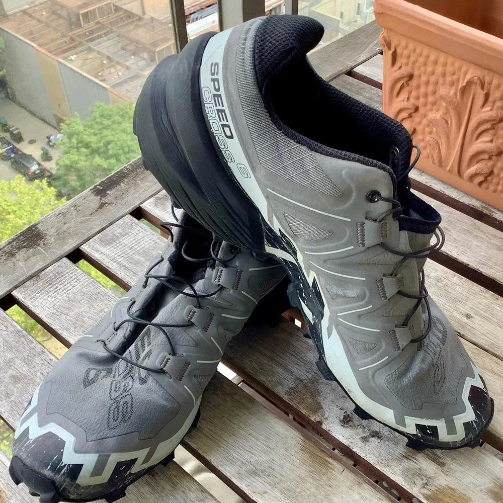 Salomon Speedcross 6 Men's Black and Gray Hiking Athletic Shoes Sz 9.5 - Picture 2 of 6